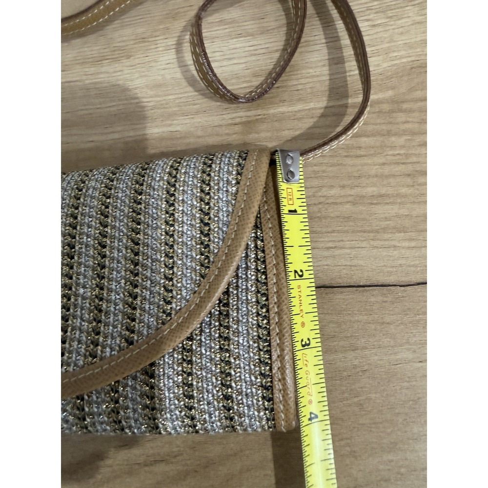 Eric Javits New York Woven Cluth & Shoulder Purse Bag Stripe F - Picture 9 of 9